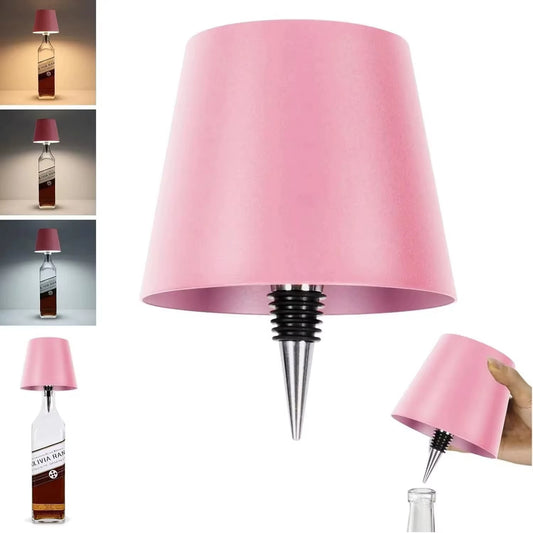 Wireless Bottle Table Lamp Touch Control 3 Colors and Stepless Dimming Night Lamp for Outdoor Bar Wine Bottles Decor Desk Lights